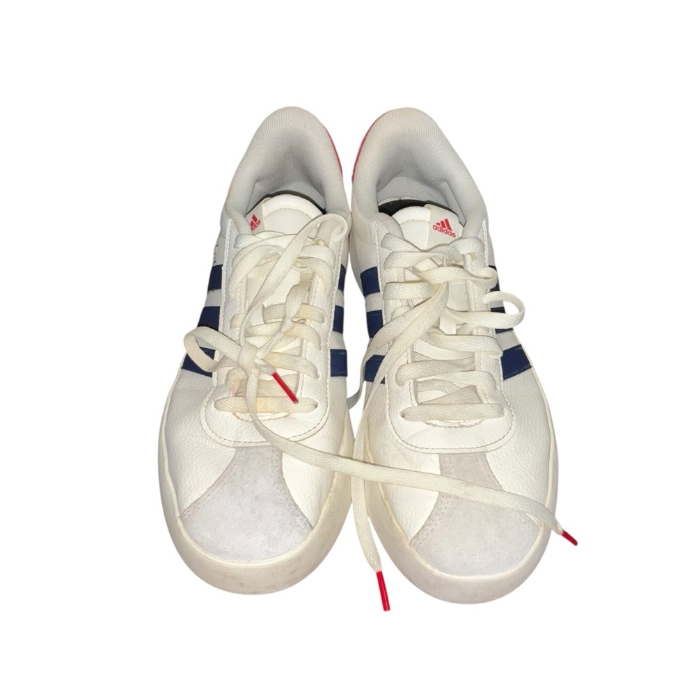 Adidas VL Court 3.0 White / Navy / Red Men’s Sneakers – Size 11